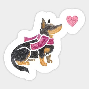 Watercolour Lancashire Heeler dog Sticker